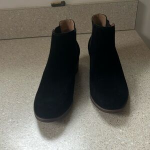 Lucky Brand black suede ankle boots